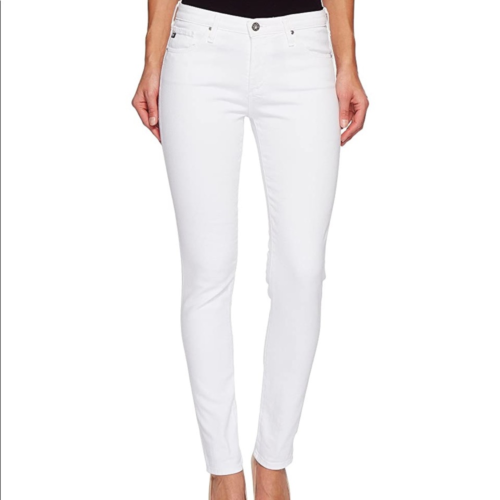 AG Jeans The Stilt Cigarette Leg in White